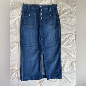 7 for all man kind denim midi/ maxi skirt!!!!!